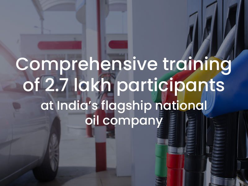 Team Management & Customer Service training at one of India’s leading oil and gas companies